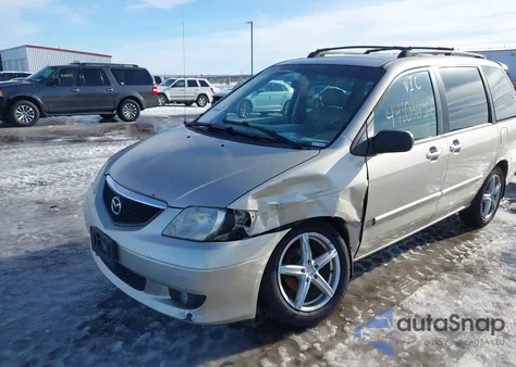 2002 Mazda Mpv Es/Lx z USA, uszkodzony, nr VIN JM3LW28J120302671